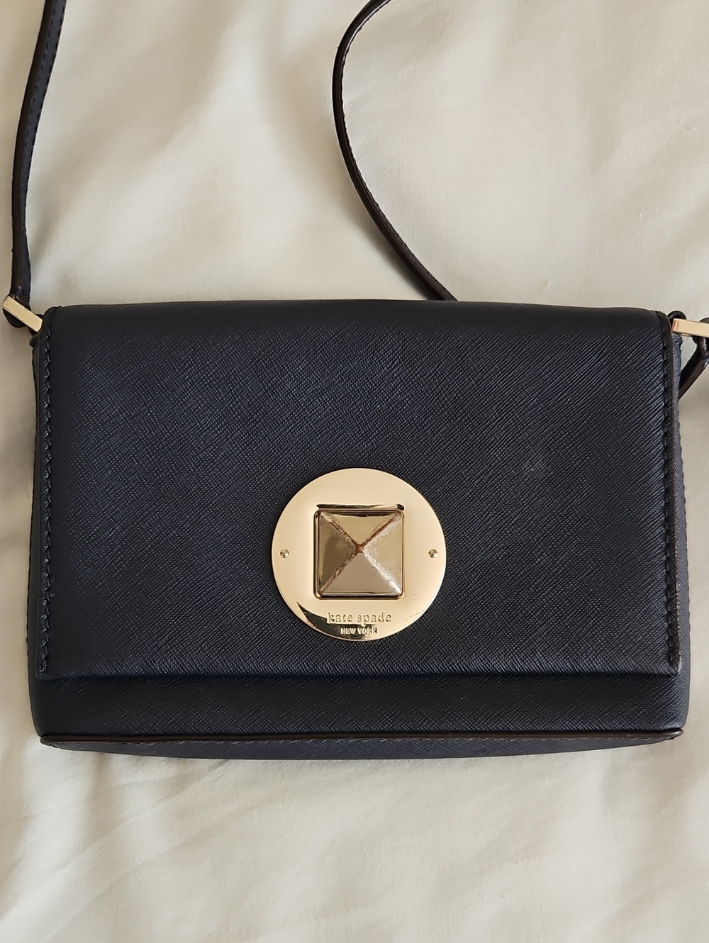 Kate Spade Black Gold Cross Body Shoulder Purse